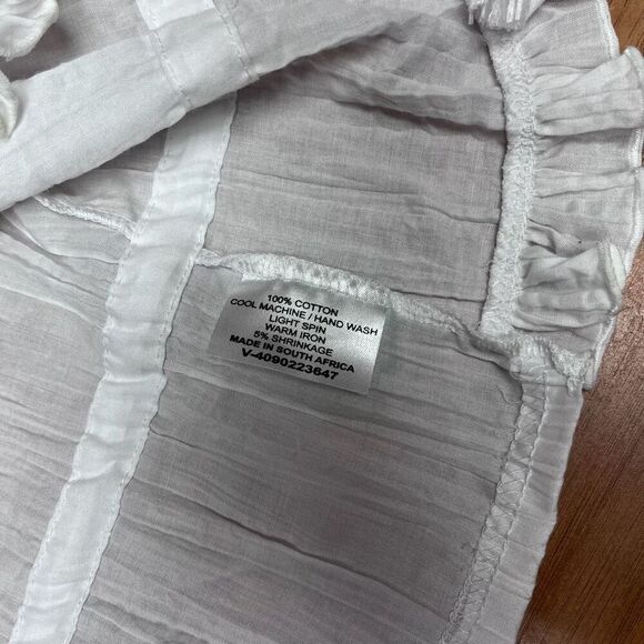 Bug Zoo Girls White Ruffled Long Sleeve Cotton Wrap Top Size Toddler 1 year - Picture 5 of 11